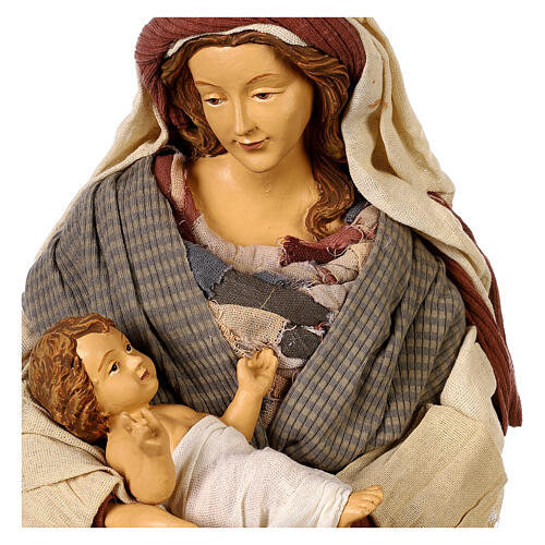 Nativity on the knees, Desert Light collection of 50 cm, resin and fabric 2