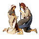 Holy Family statue Desert Light kneeling 50 cm resin and fabric s1