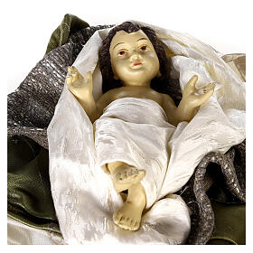 Holy Family statue set 60 cm Celebration resin and fabric