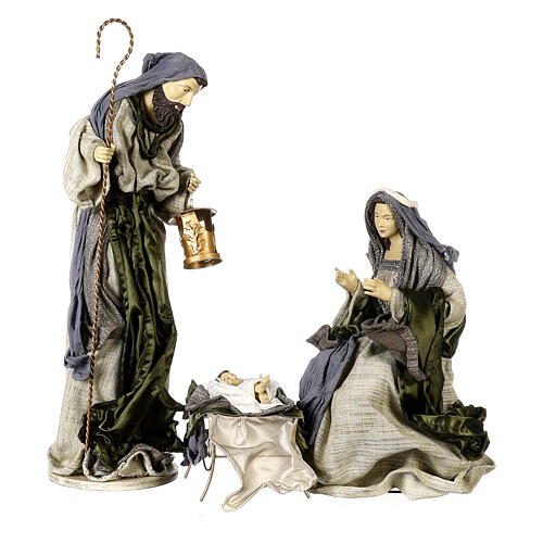 Holy Family statue set 60 cm Celebration resin and fabric 1
