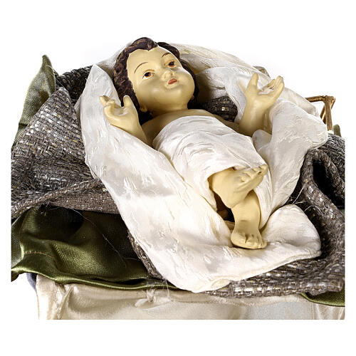 Holy Family statue set 60 cm Celebration resin and fabric 5