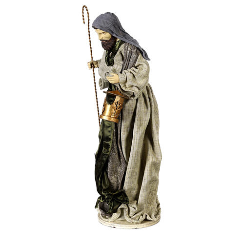 Holy Family statue set 60 cm Celebration resin and fabric 7