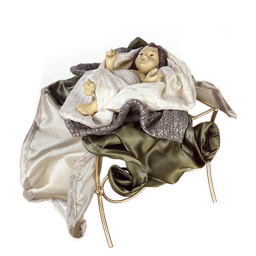 Holy Family statue set 60 cm Celebration resin and fabric 8