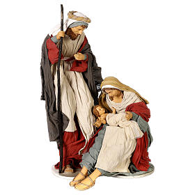 Holy Family statue 65 cm Light of Hope resin and fabric