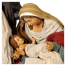 Holy Family statue 65 cm Light of Hope resin and fabric