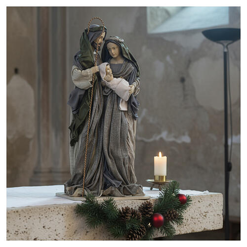 Groupe Nativité Celebration 90 cm résine et tissu 4