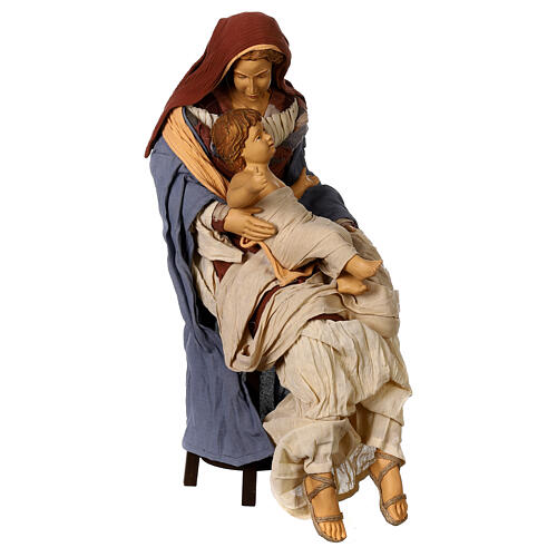 Nativity Holy Family set 80 cm resin and fabric Desert Light 8