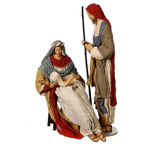 Hope Nativity set of 85 cm, resin and fabric 1