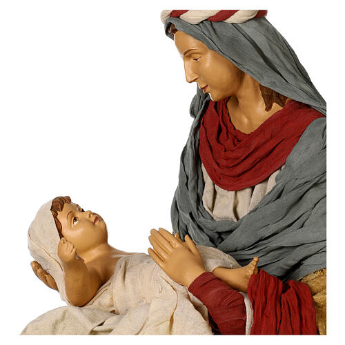 Hope Nativity set of 85 cm, resin and fabric 2