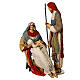 Hope Nativity set of 85 cm, resin and fabric s1