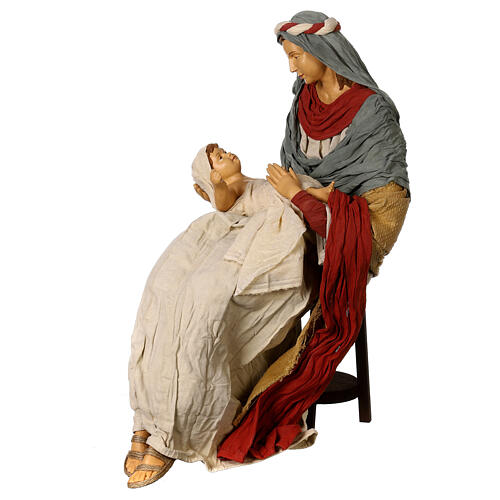 Set Natività Light of Hope 85 cm resina e stoffa 4