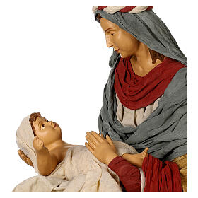 Light of Hope Holy Family set 85 cm resin and fabric