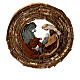 Wreath to hang of 85 cm with 50 cm Holy Earth Nativity s8