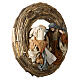 Coroa Natividade Holy Earth 50 cm resina e tecido diâm. 85 cm s7