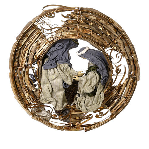 Wreath to hang of 85 cm with 50 cm Celebration Nativity 8