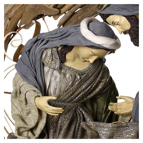 Corona legno Natività 50 cm Celebration diam. 85 cm 6