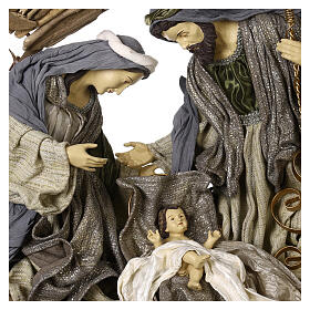 Coroa Natividade Celebration 50 cm resina e tecido diâm. 85 cm
