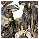 Coroa Natividade Celebration 50 cm resina e tecido diâm. 85 cm s2