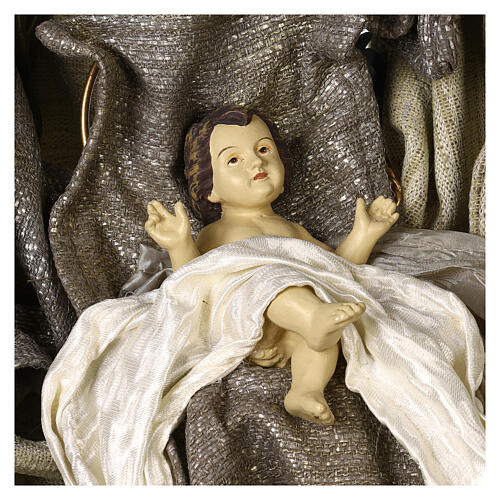 Nativity Holy Family wooden crown 50 cm Celebration diam. 85cm 4