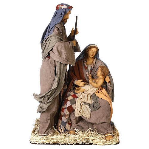Nativity Holy Family set 110 cm Desert Light resin and fabric 1