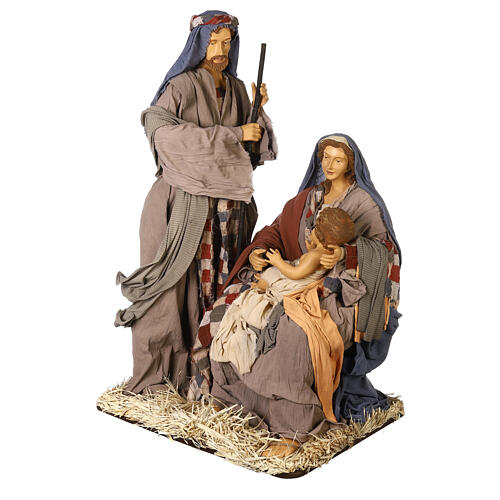 Nativity Holy Family set 110 cm Desert Light resin and fabric 3