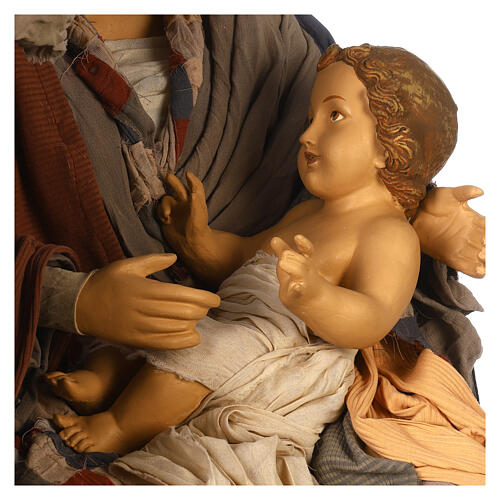 Nativity Holy Family set 110 cm Desert Light resin and fabric 5