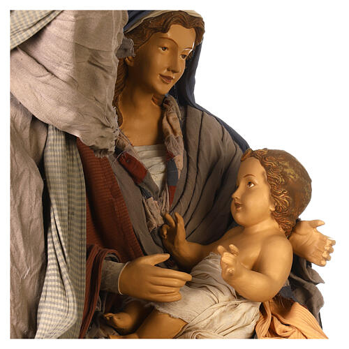 Nativity Holy Family set 110 cm Desert Light resin and fabric 7