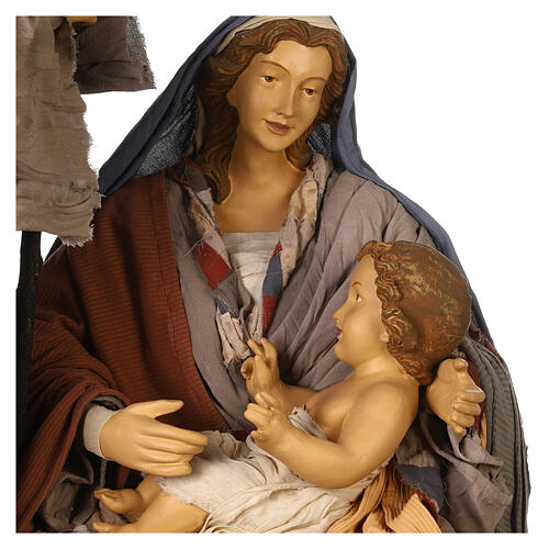 Nativity Holy Family set 110 cm Desert Light resin and fabric 4