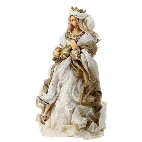 Wise Men, set of 3, resin and fabric, 40 cm Nativity Scene 5