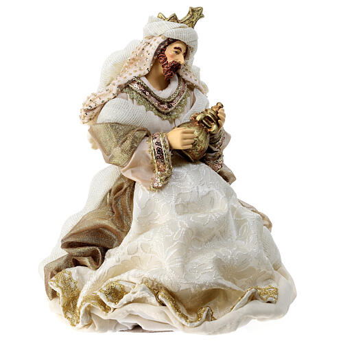 Wise Men, set of 3, resin and fabric, 40 cm Nativity Scene 10