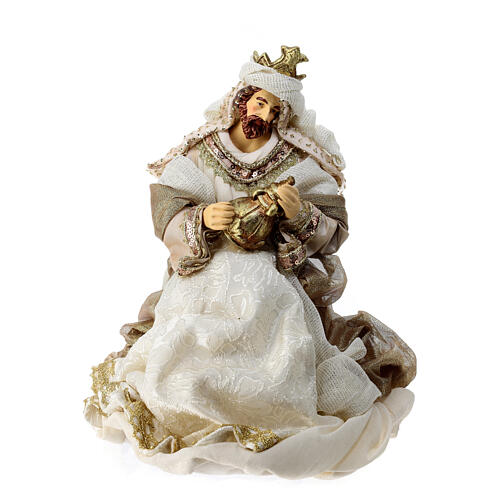 Set re Magi tre pezzi resina stoffa 40 cm 4