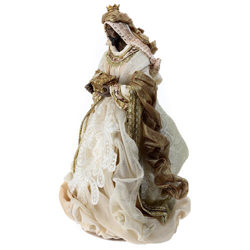 Set re Magi tre pezzi resina stoffa 40 cm 6