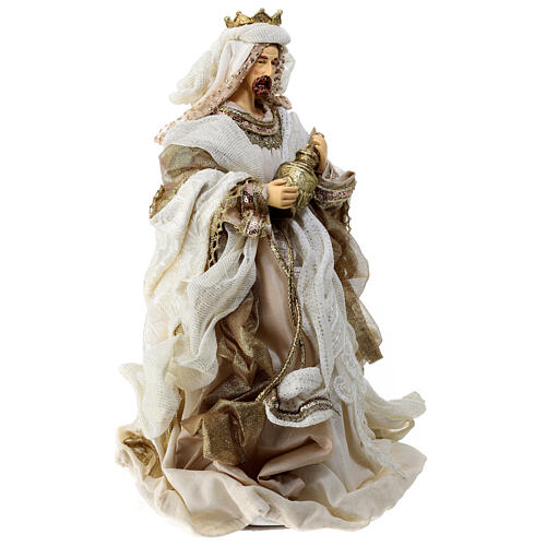 Set re Magi tre pezzi resina stoffa 40 cm 8