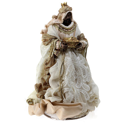 Set re Magi tre pezzi resina stoffa 40 cm 9