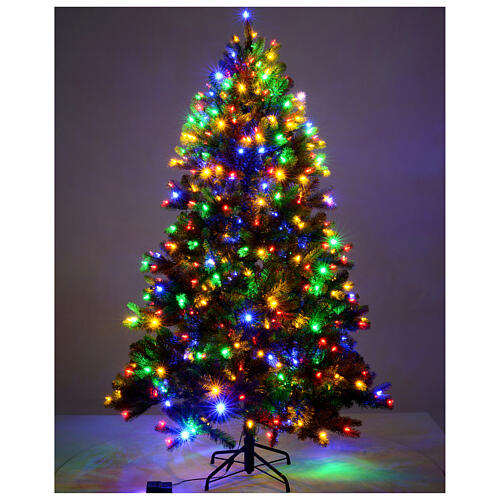 Árvore de Natal 210 cm Poly verde memória de forma luzes Bluetooth 2