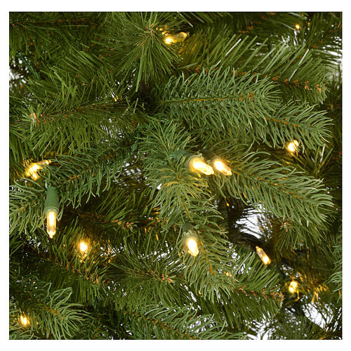 Árvore de Natal 210 cm Poly verde memória de forma luzes Bluetooth 4