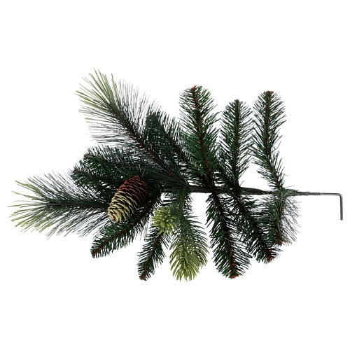 Albero di Natale 210 cm verde con pigne modello Carolina 6