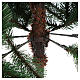 Albero di Natale 210 cm verde con pigne modello Carolina s5