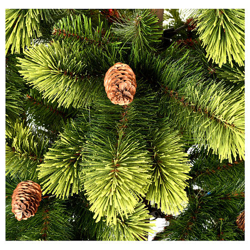 Árvore de Natal 210 cm verde pinhas Woodland Carolina 4