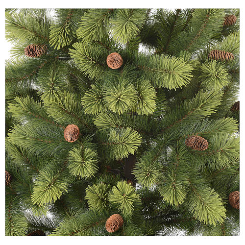 Sapin de Noël 225 cm vert avec pommes de pin Woodland Carolina 3