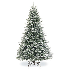 Árbol de Navidad 210 cm copos de neve glitter Poly Sheffield