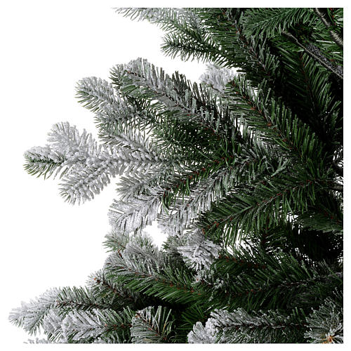Árvore de Natal 210 cm neve glitter polietileno Sheffield 2