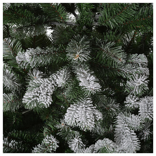 Árvore de Natal 210 cm neve glitter polietileno Sheffield 4