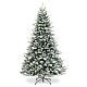 Árvore de Natal 210 cm neve glitter polietileno Sheffield s1