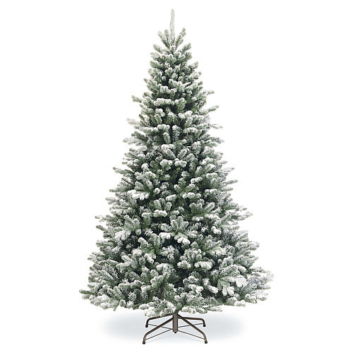 Grüner Weihnachstbaum mit Schnee und Glitter 225cm Mod. Sheffield 1