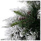 Árbol de Navidad 180 cm copos de neve piñas pvc Bedford s4
