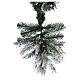Albero di Natale 180 cm floccato pigne pvc Bedford s6