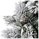 Albero di Natale 210 cm pigne floccato Bedford s3