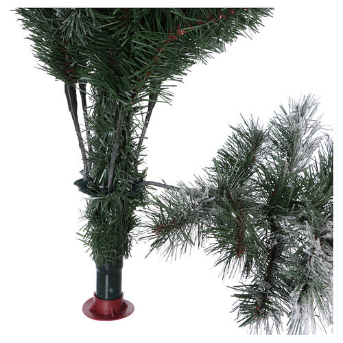 Grüner Weihnachtsbaum mit Schnee und Zapfen 180cm Mod. Bedford PVC 5
