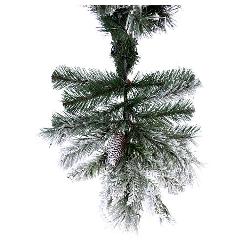 Albero di Natale 225 cm floccato pigne Bedford 6